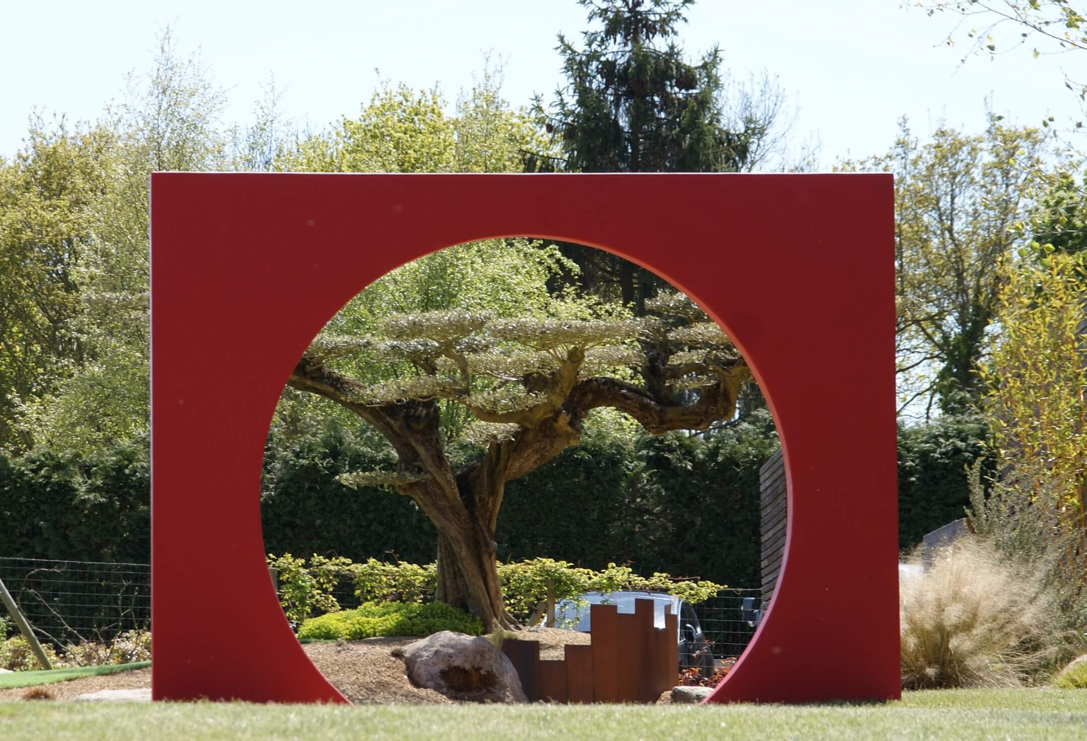 mur contemporain jardin japonais