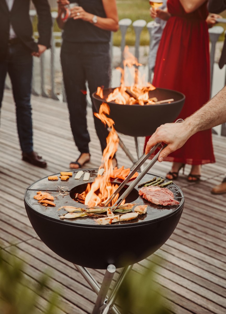 Grille en fonte émaillée Le Gooker pour four à bois